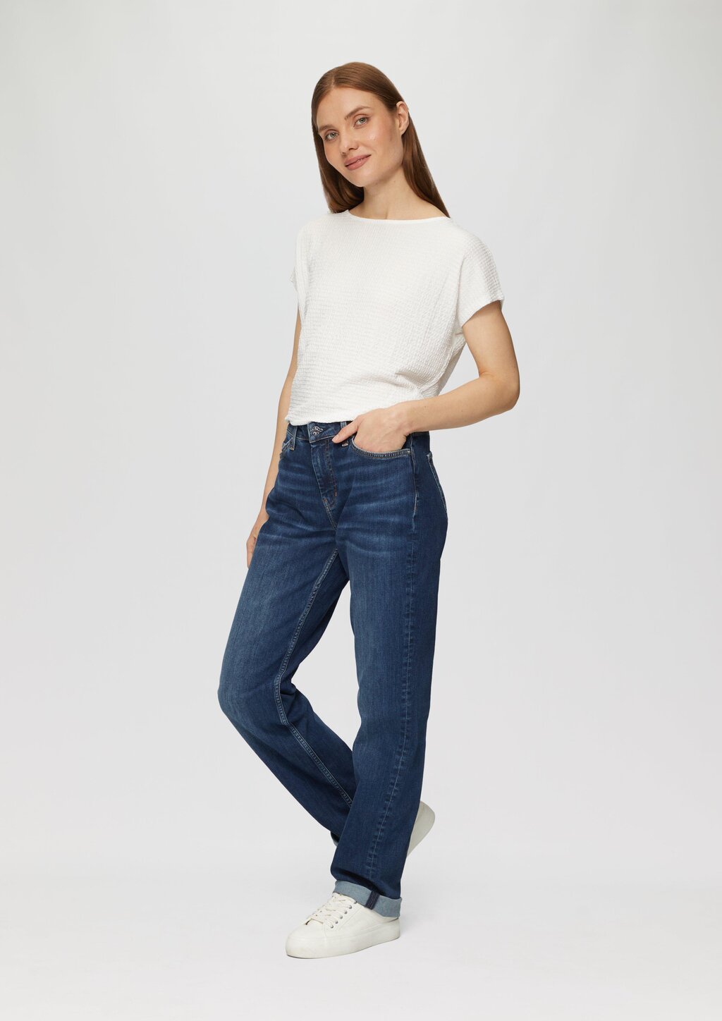 T-Shirt mit Musterstruktur