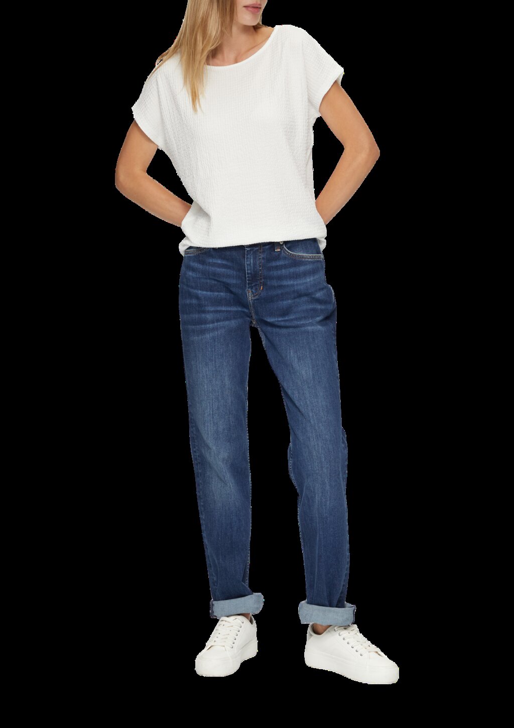 T-Shirt mit Musterstruktur