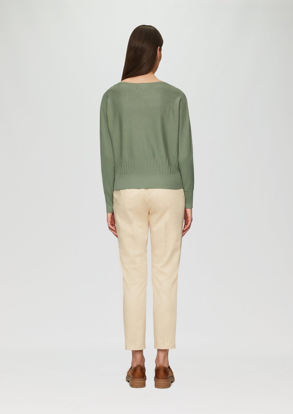 Strickpullover mit Strukturmuster am Saum