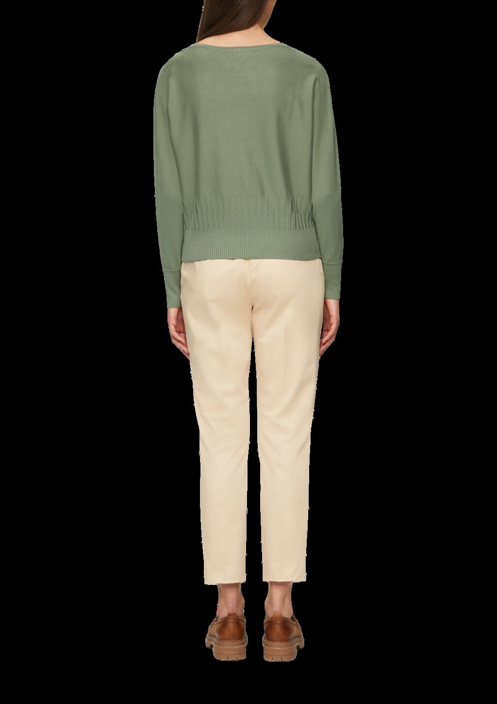 Strickpullover mit Strukturmuster am Saum