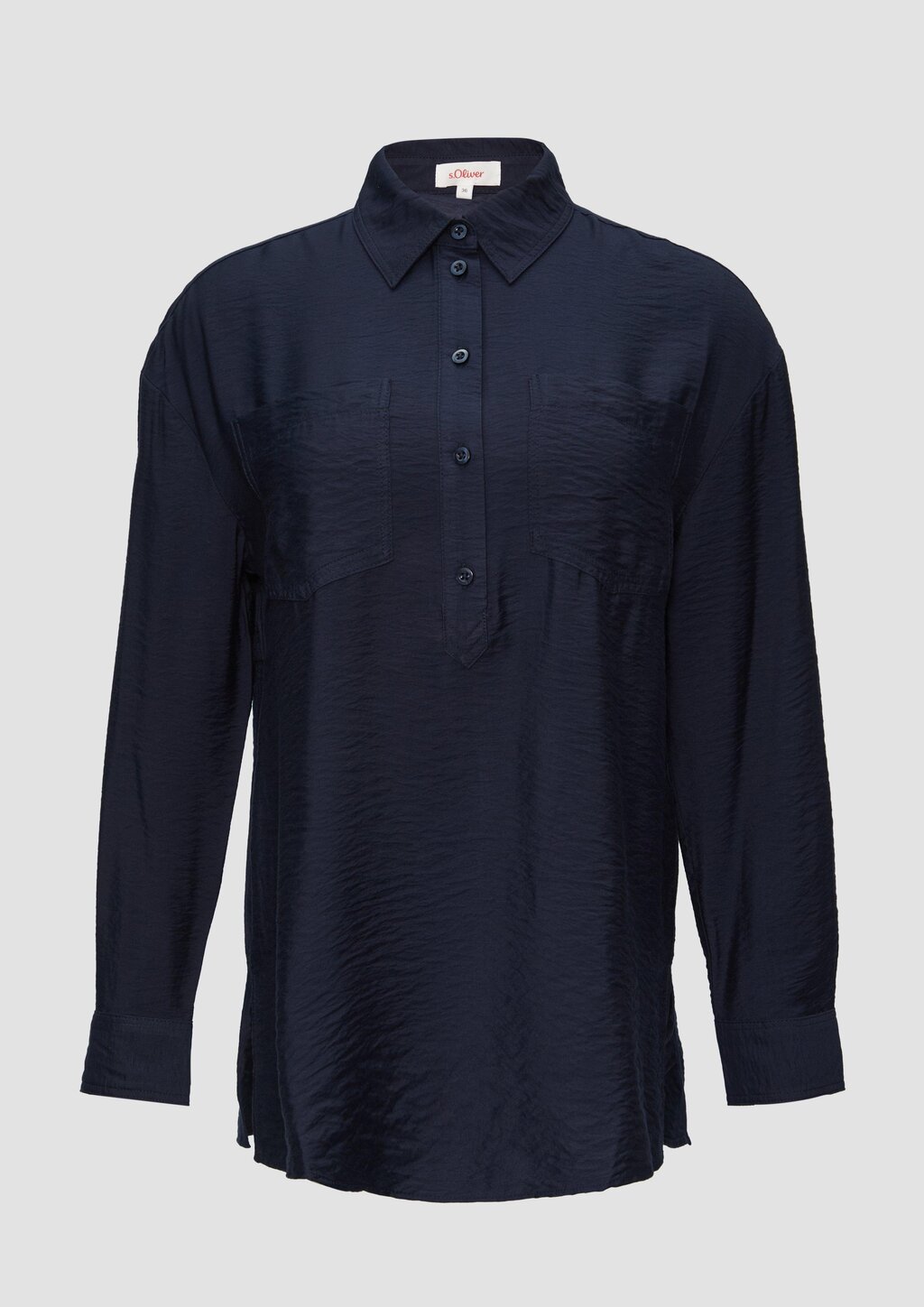 Hemdkragenbluse aus Viskosemix