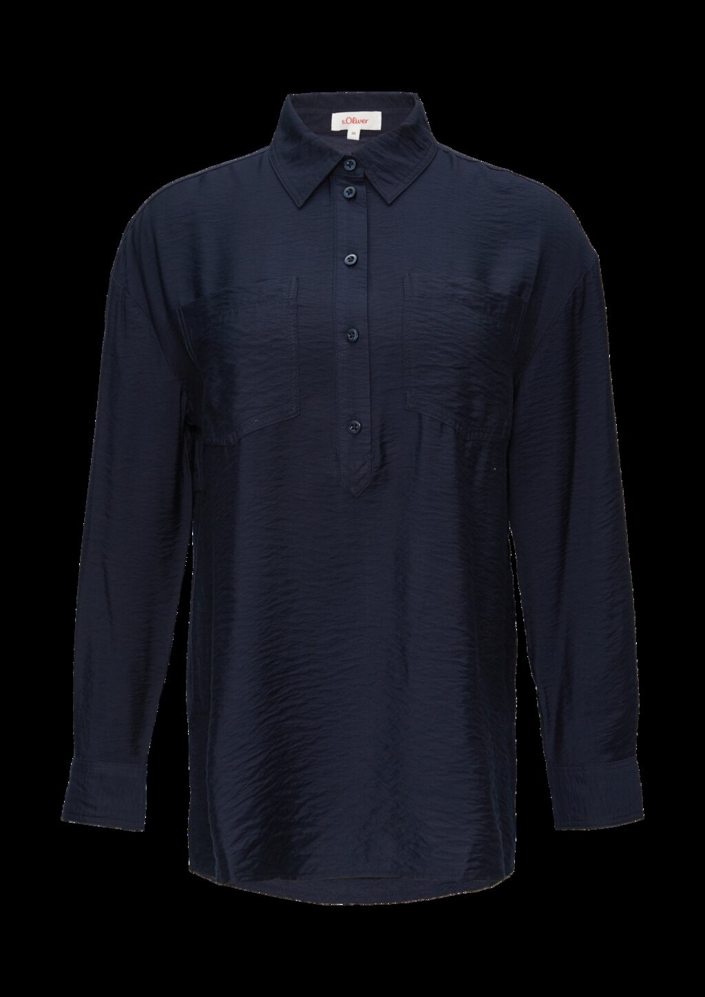 Hemdkragenbluse aus Viskosemix