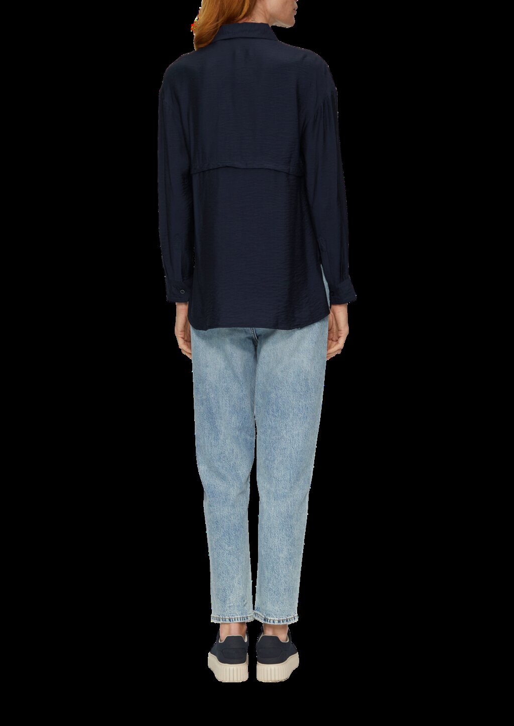 Hemdkragenbluse aus Viskosemix