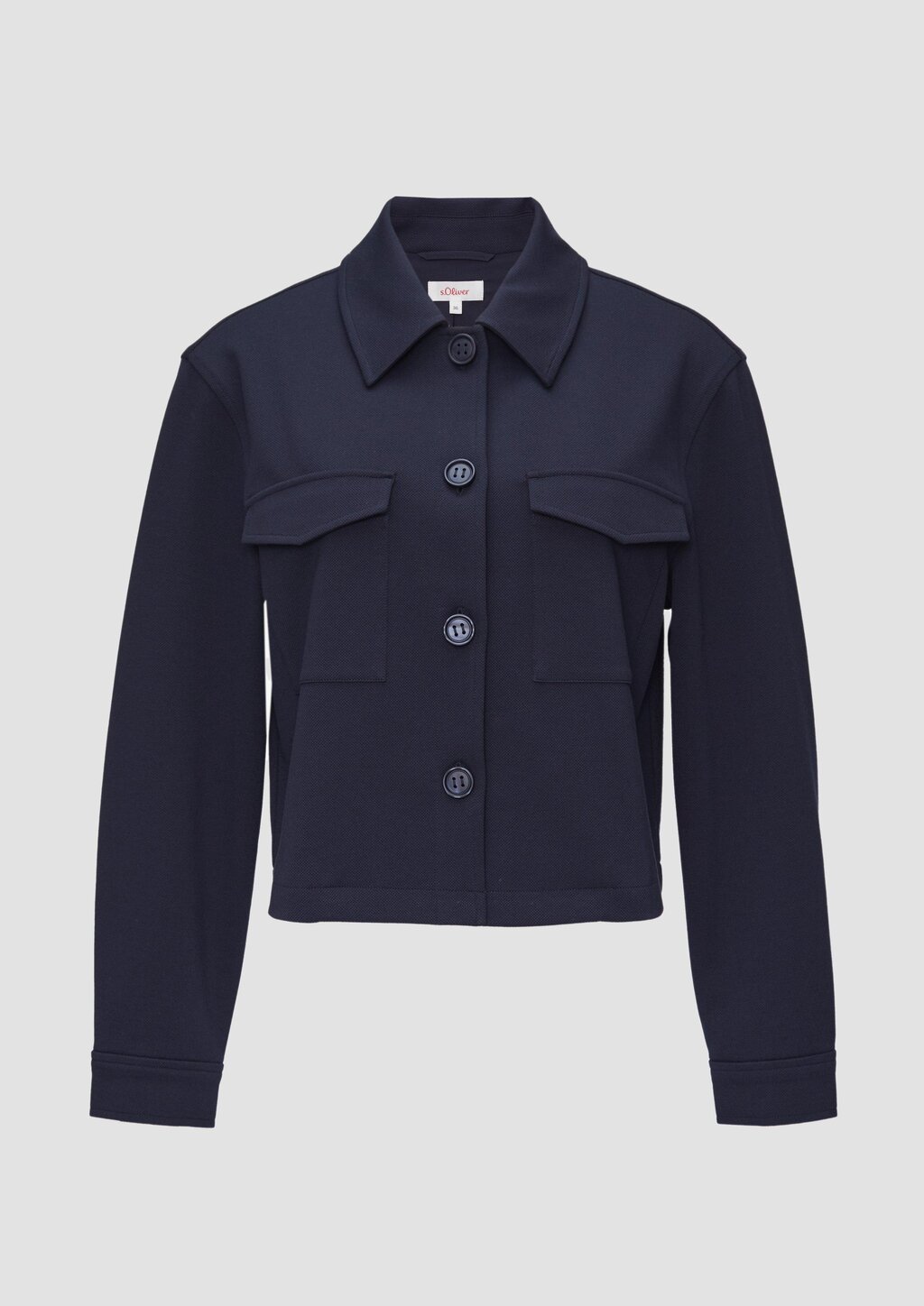 Verkürzte Jacke mit Faltendetail am Rücken