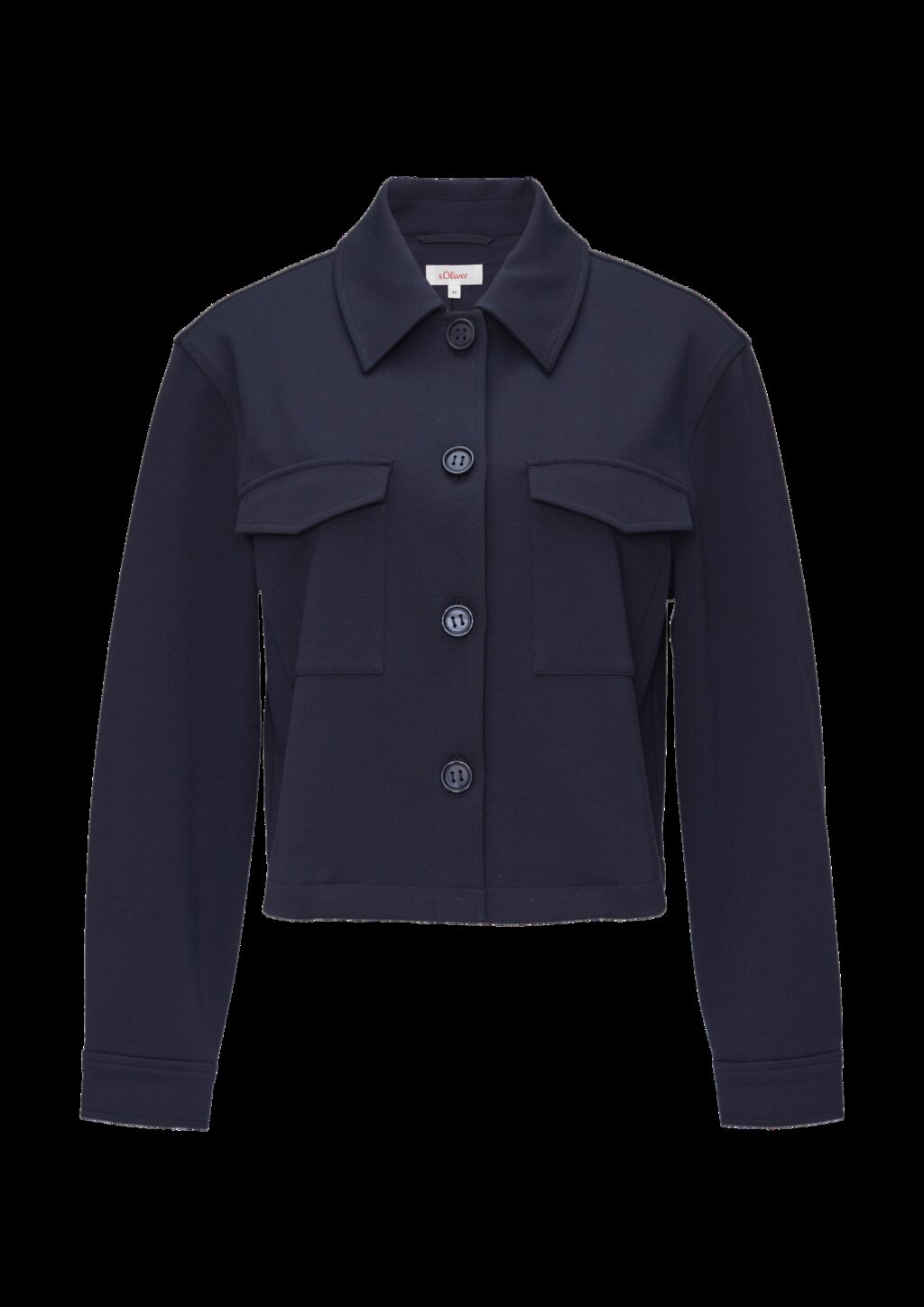 Verkürzte Jacke mit Faltendetail am Rücken