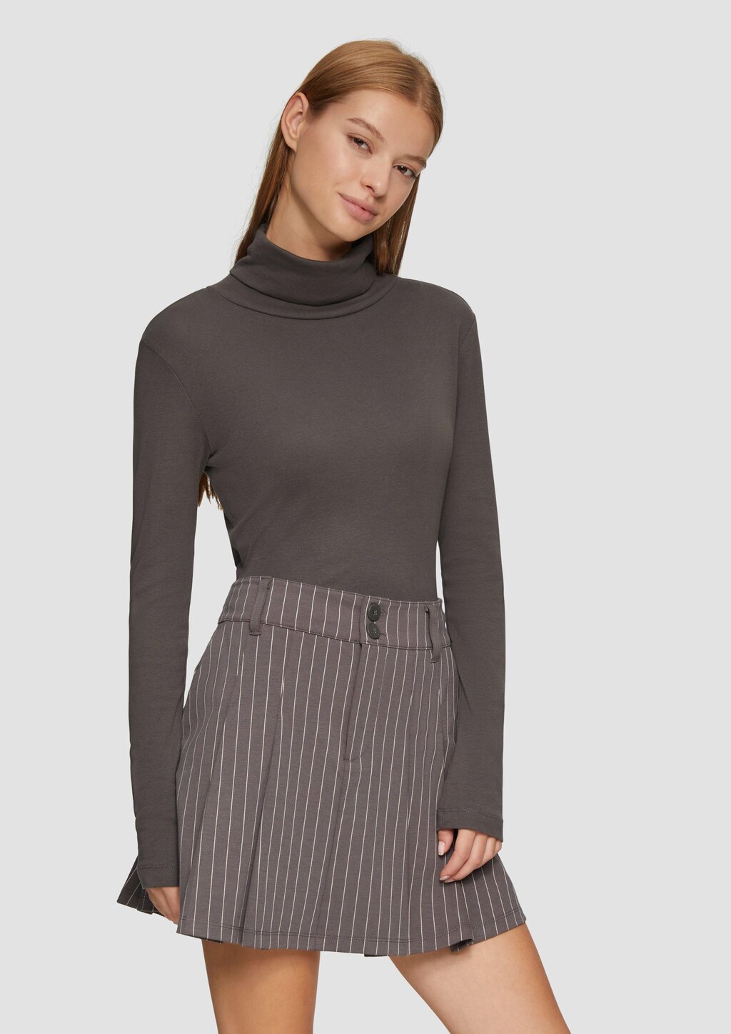 Langarmshirt mit Rollkragen