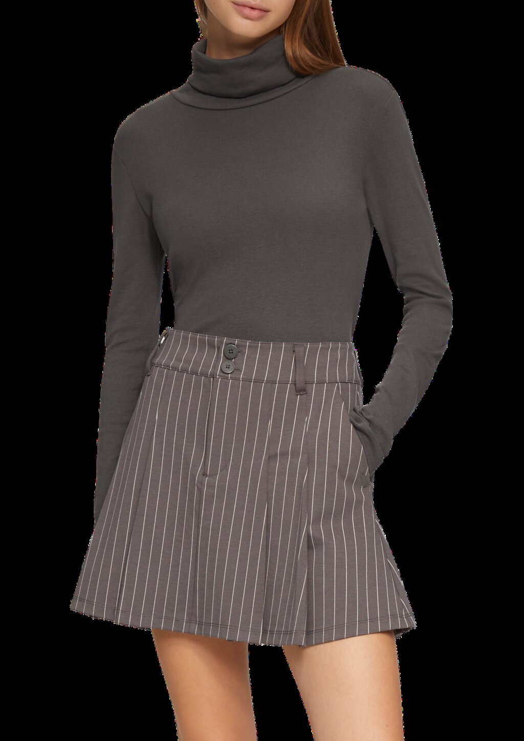 Langarmshirt mit Rollkragen