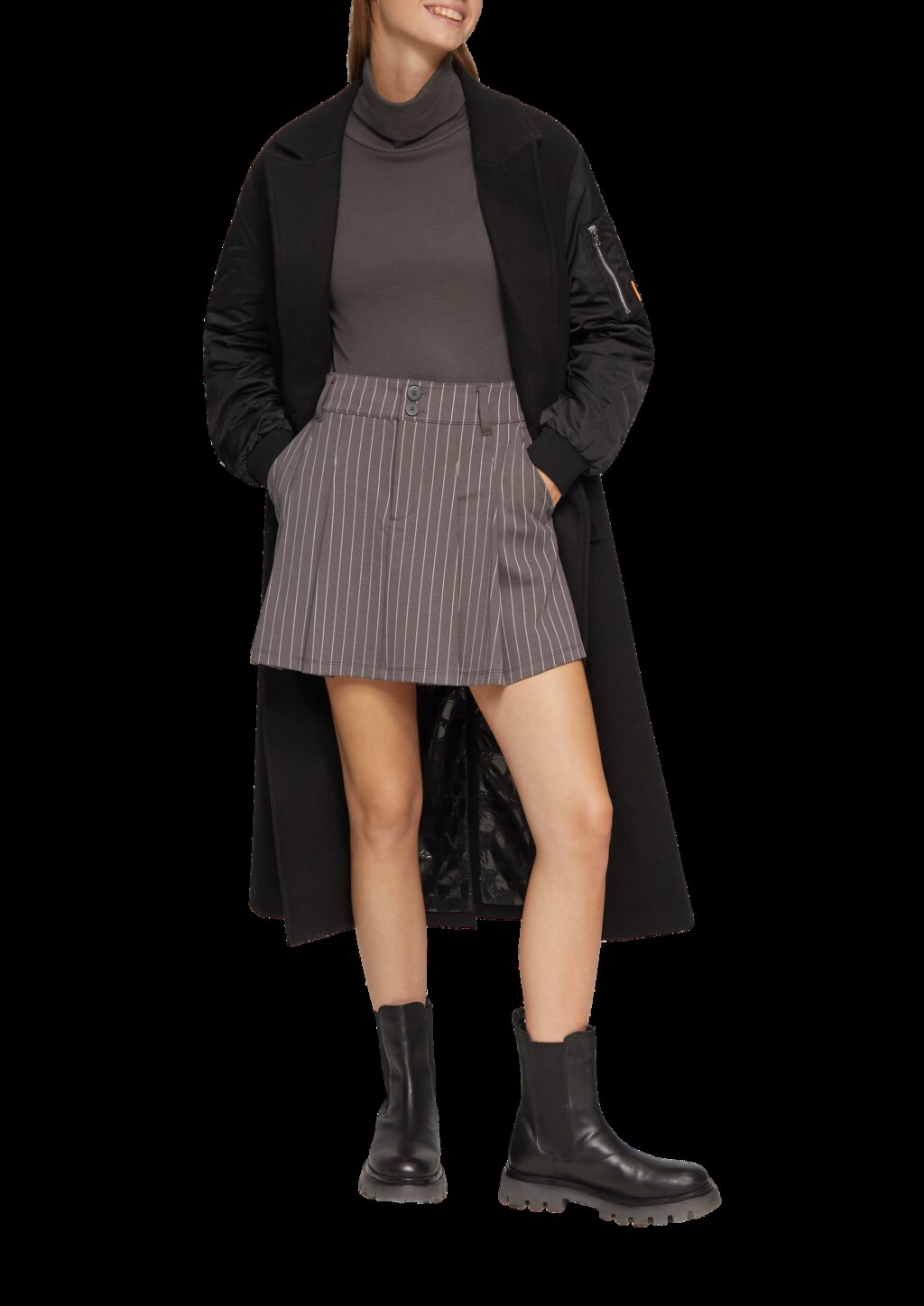 Langarmshirt mit Rollkragen