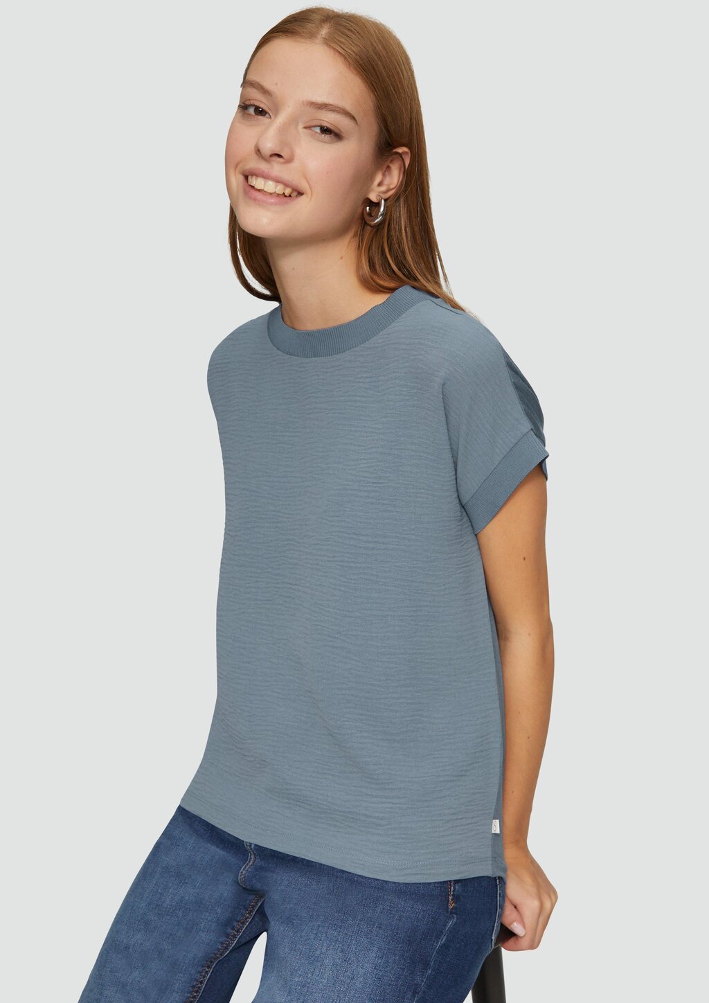 T-Shirt im Fabricmix