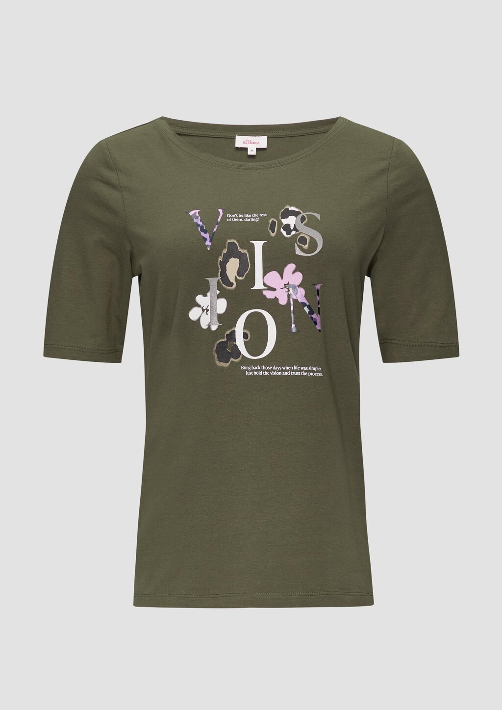 Elastisches T-Shirt mit Frontprint