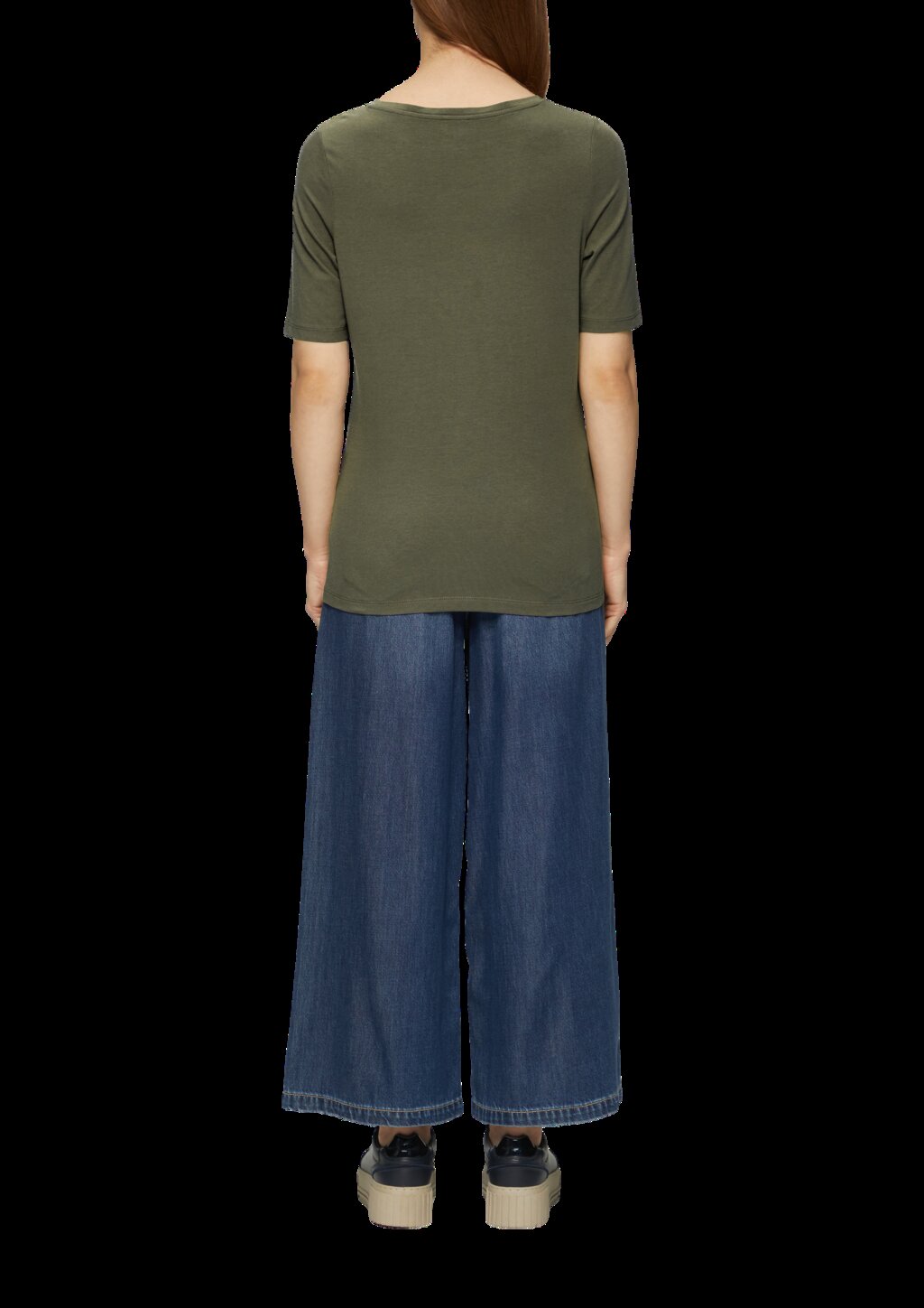 Elastisches T-Shirt mit Frontprint