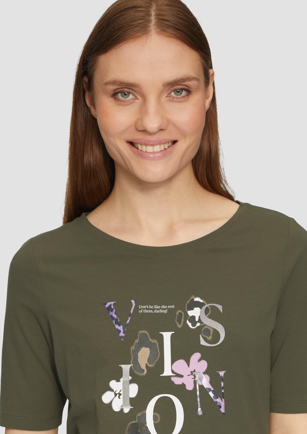 Elastisches T-Shirt mit Frontprint