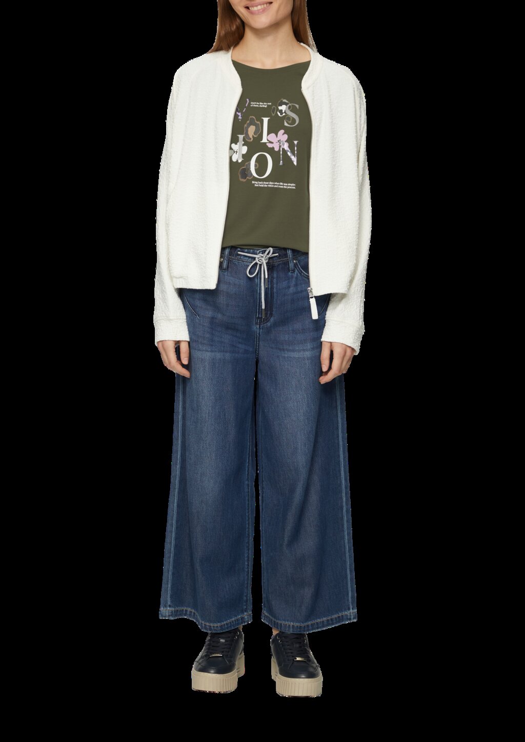 Elastisches T-Shirt mit Frontprint