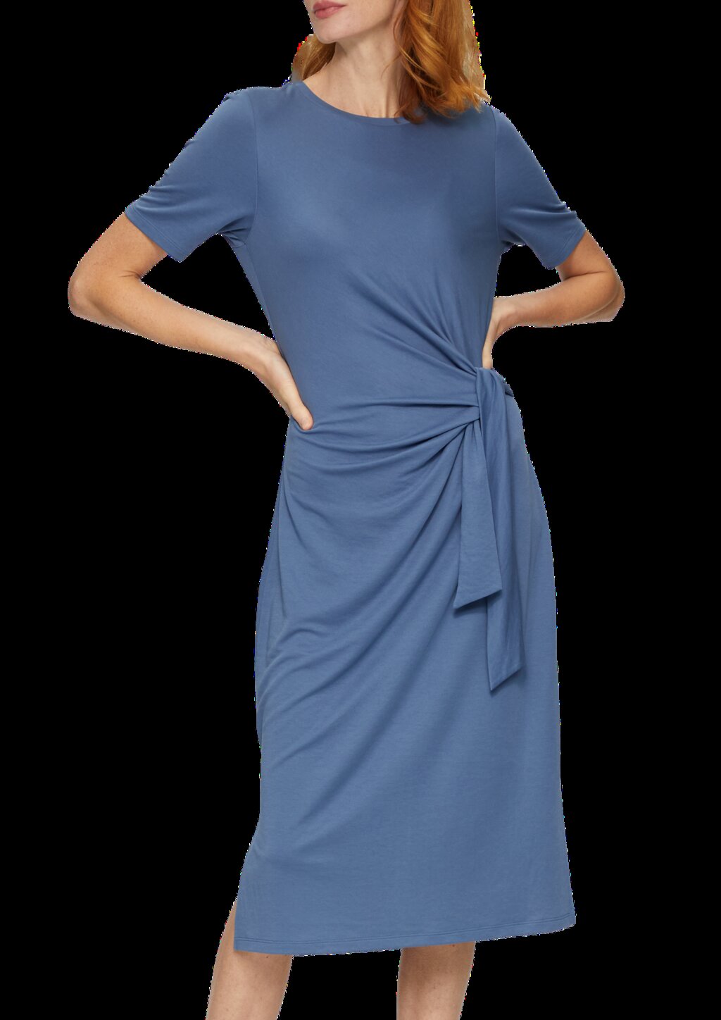 Midikleid aus Jersey mit Knoten-Detail