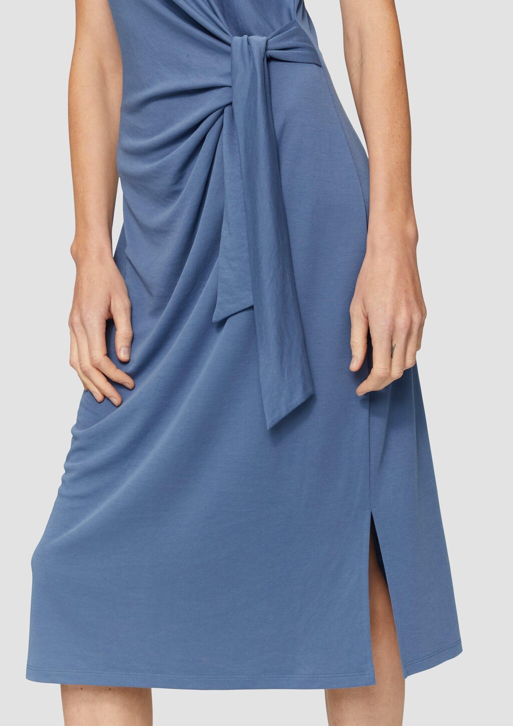 Midikleid aus Jersey mit Knoten-Detail