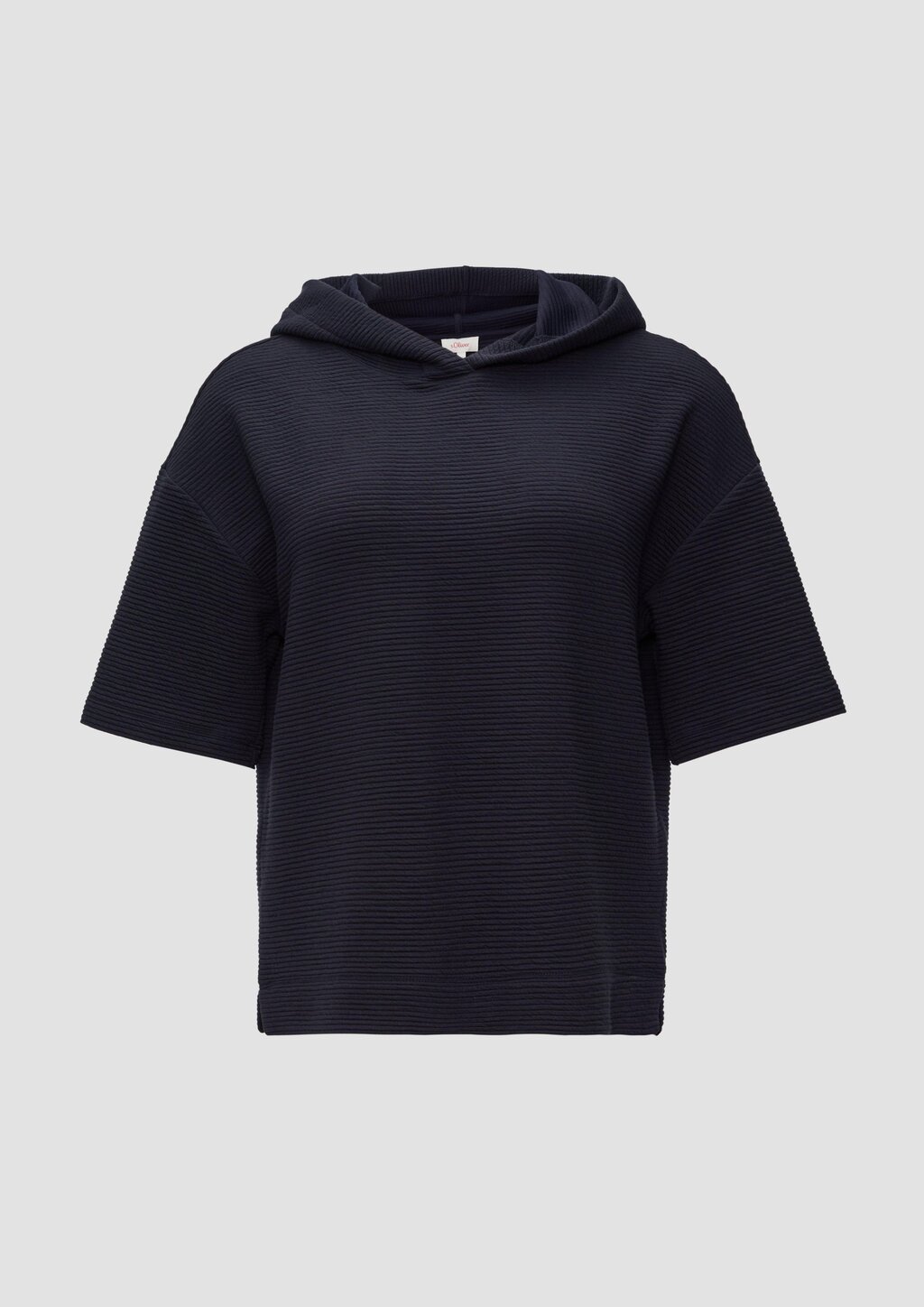 Kurzarm-Sweatshirt mit Strukturmuster