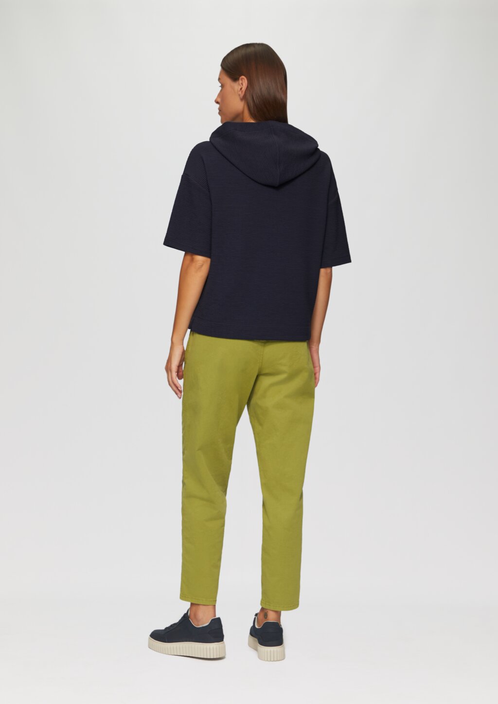 Kurzarm-Sweatshirt mit Strukturmuster