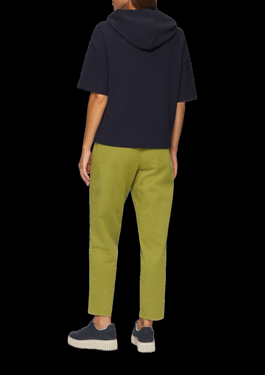 Kurzarm-Sweatshirt mit Strukturmuster