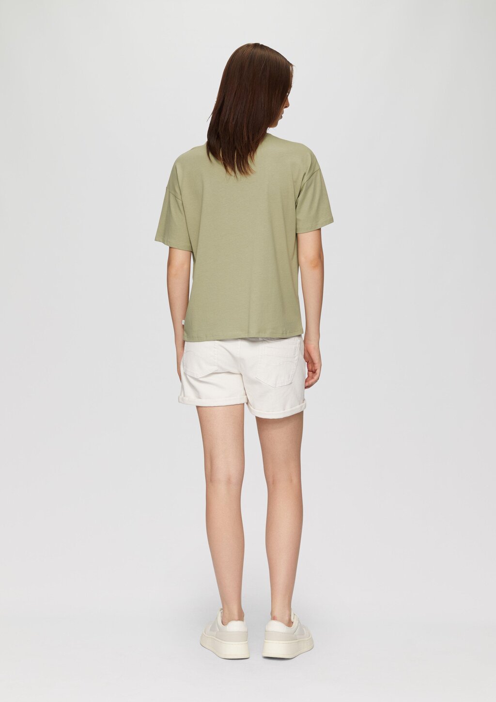 Print-T-Shirt mit überschnittenen Schultern