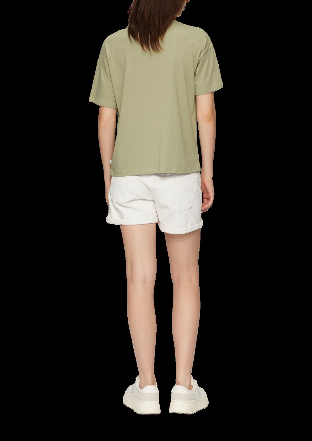 Print-T-Shirt mit überschnittenen Schultern