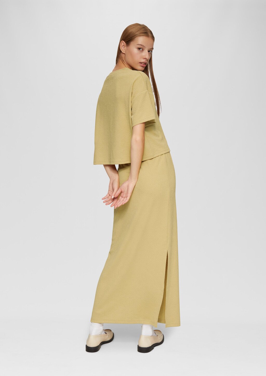 Verkürztes Oversized T-Shirt mit Struktur