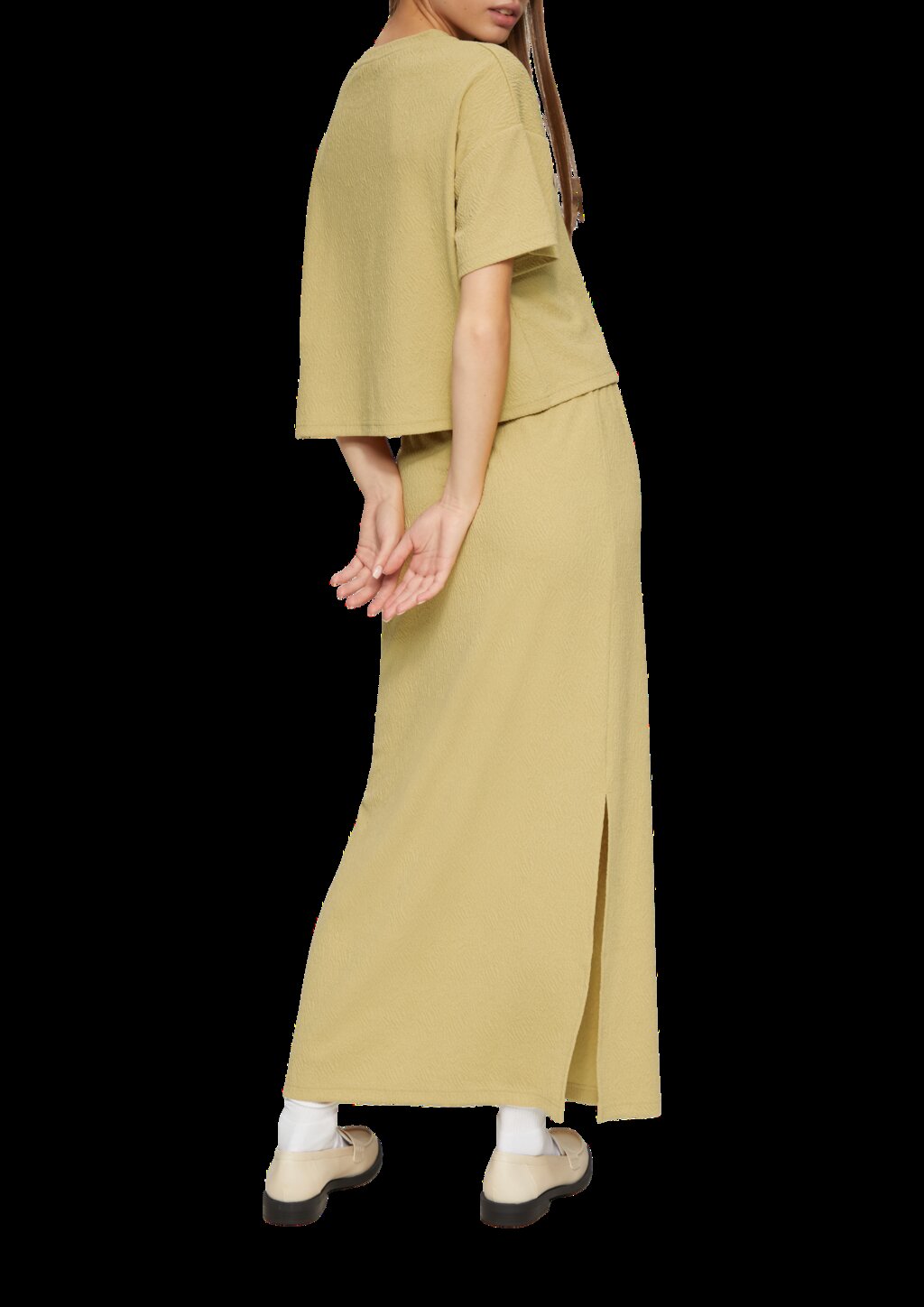 Verkürztes Oversized T-Shirt mit Struktur