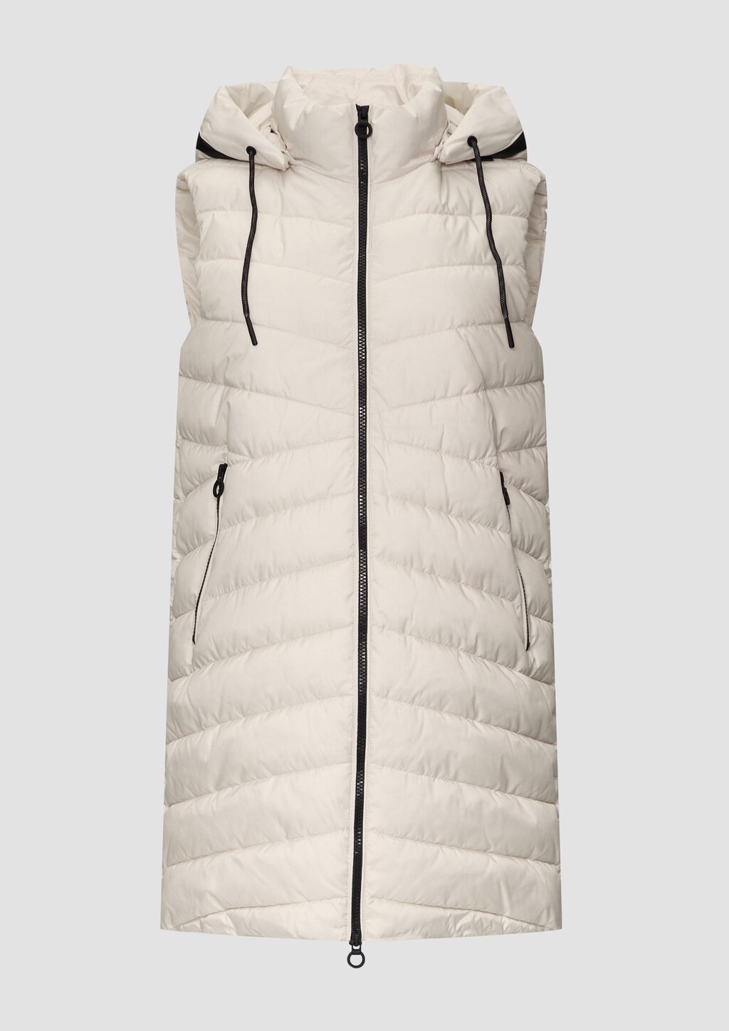 Leichte Steppweste mit Logo-Kapuze