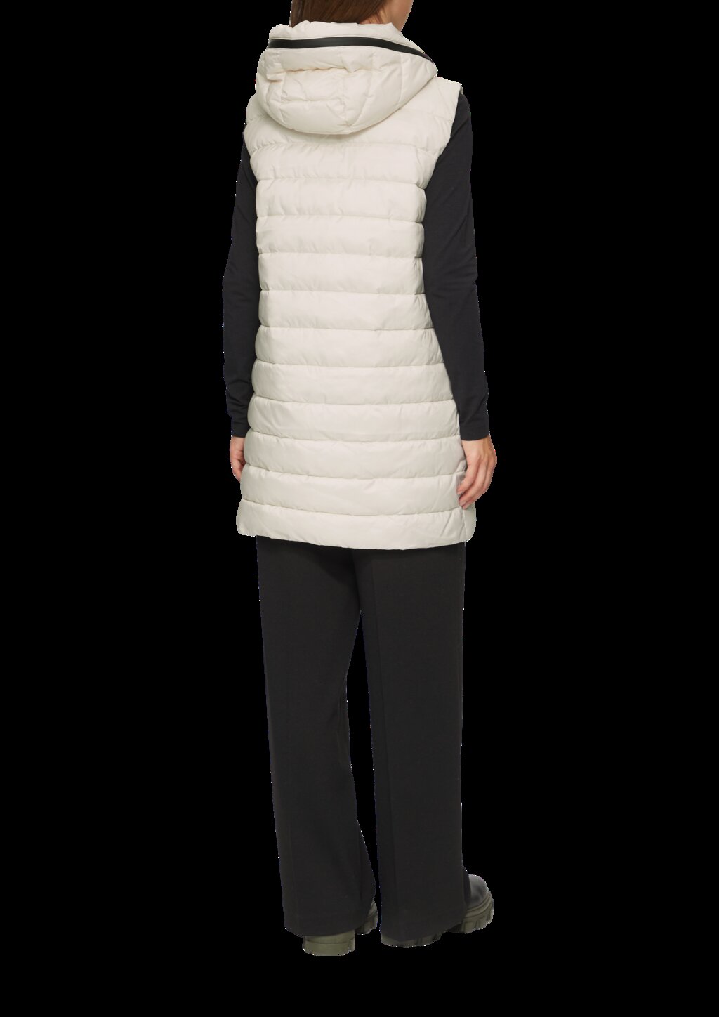 Leichte Steppweste mit Logo-Kapuze