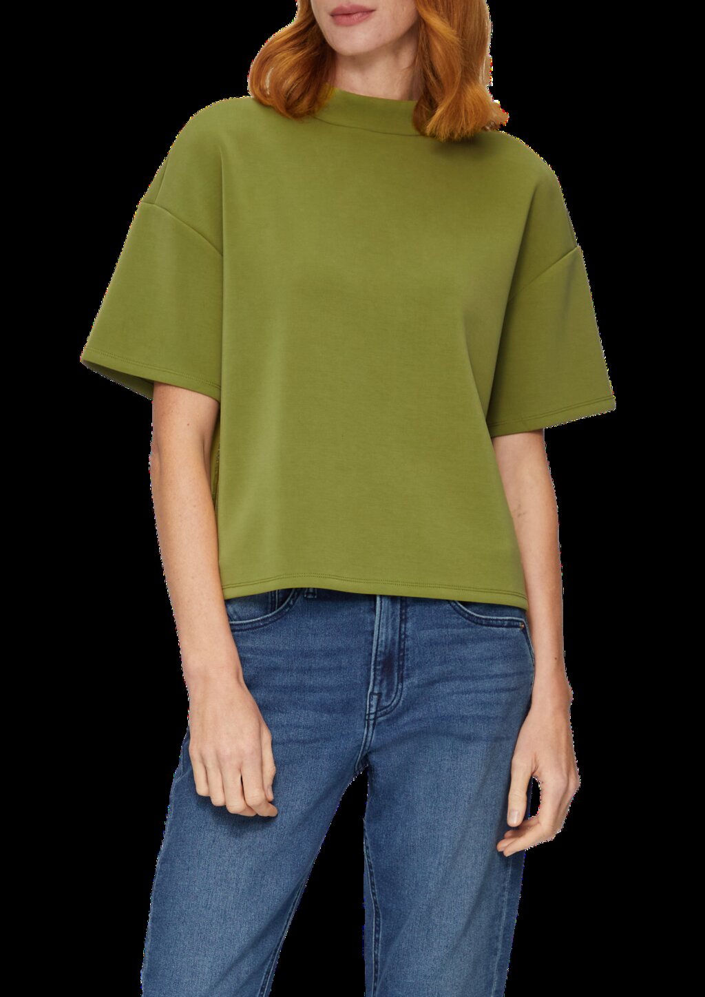 T-Shirt aus Scuba mit Logo-Tape im Relaxed Fit