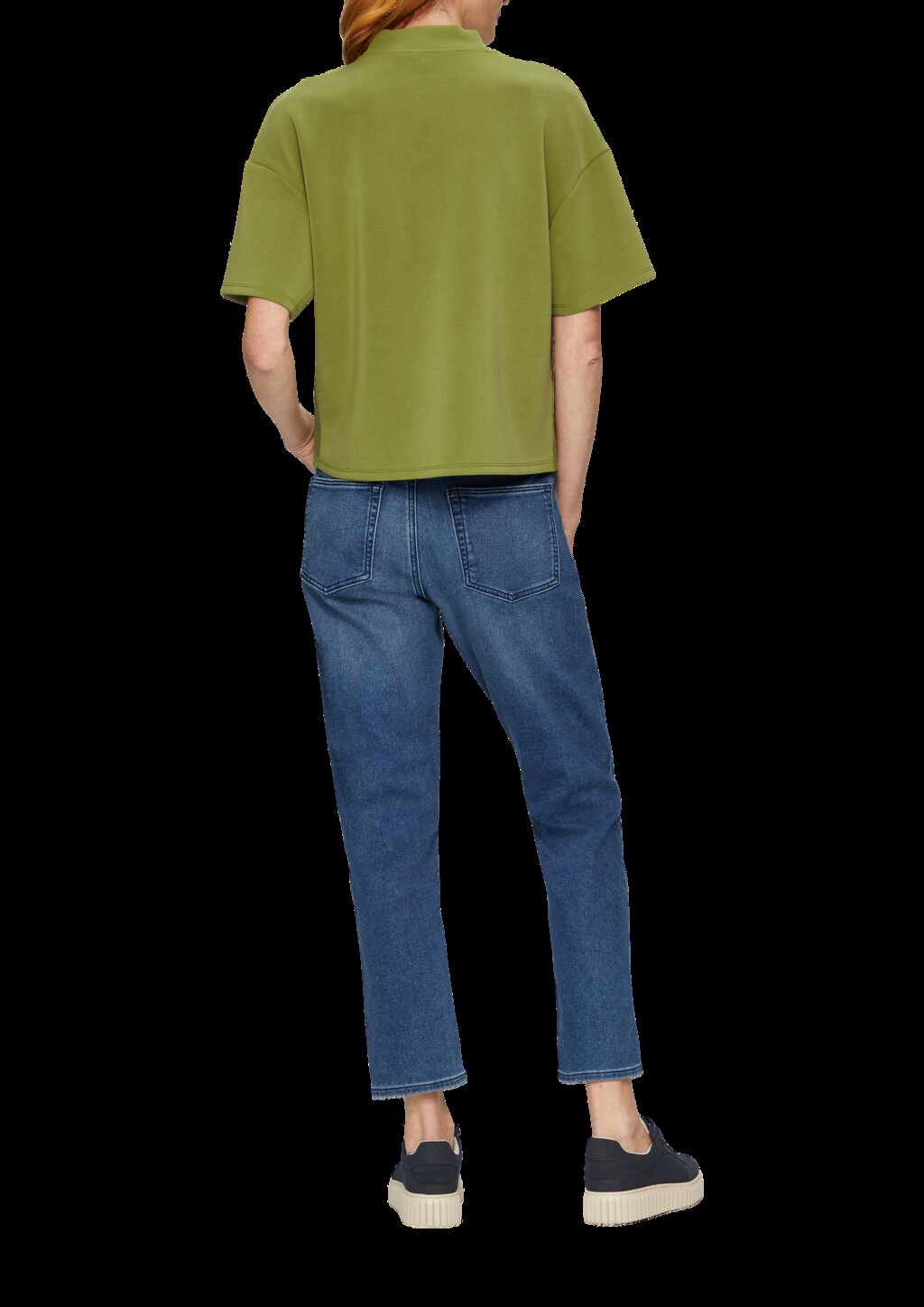 T-Shirt aus Scuba mit Logo-Tape im Relaxed Fit