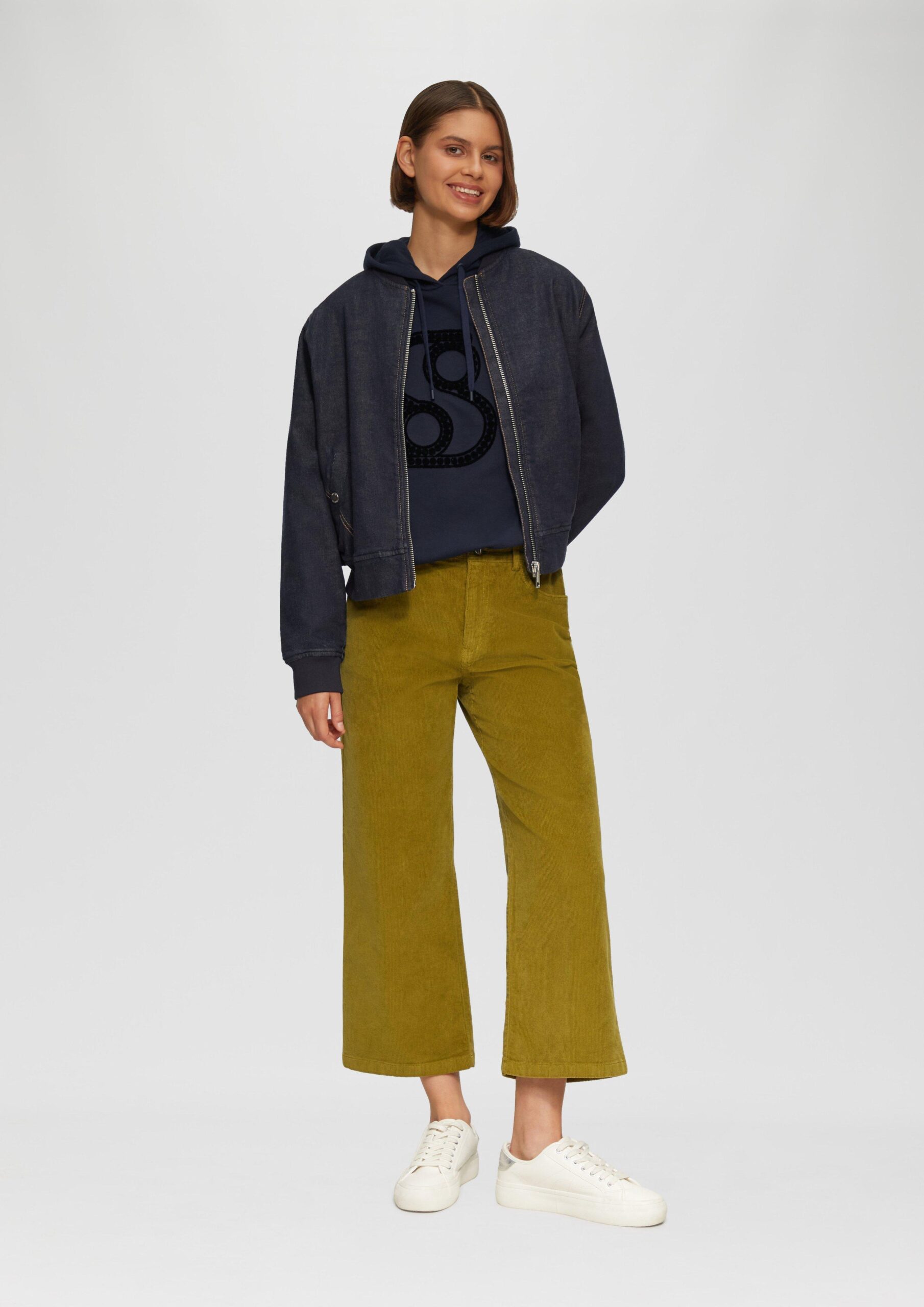 Kapuzen-Sweatshirt mit verstellbarem Saum