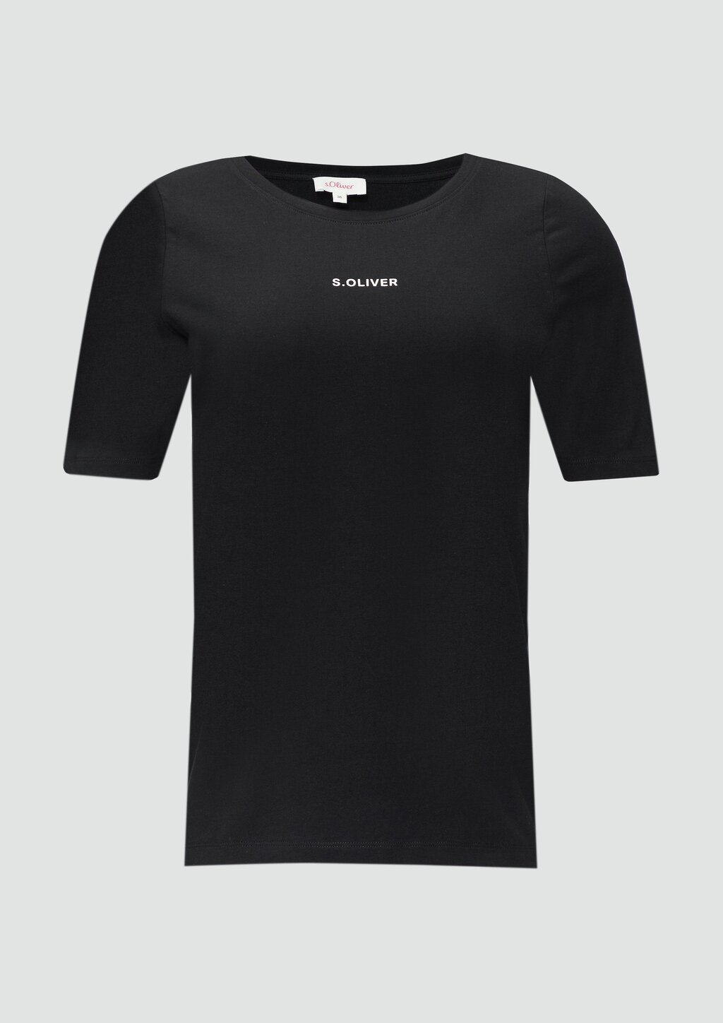 Elastisches T-Shirt mit Logo-Print