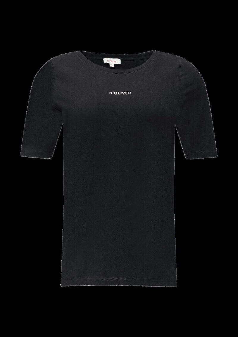 Elastisches T-Shirt mit Logo-Print