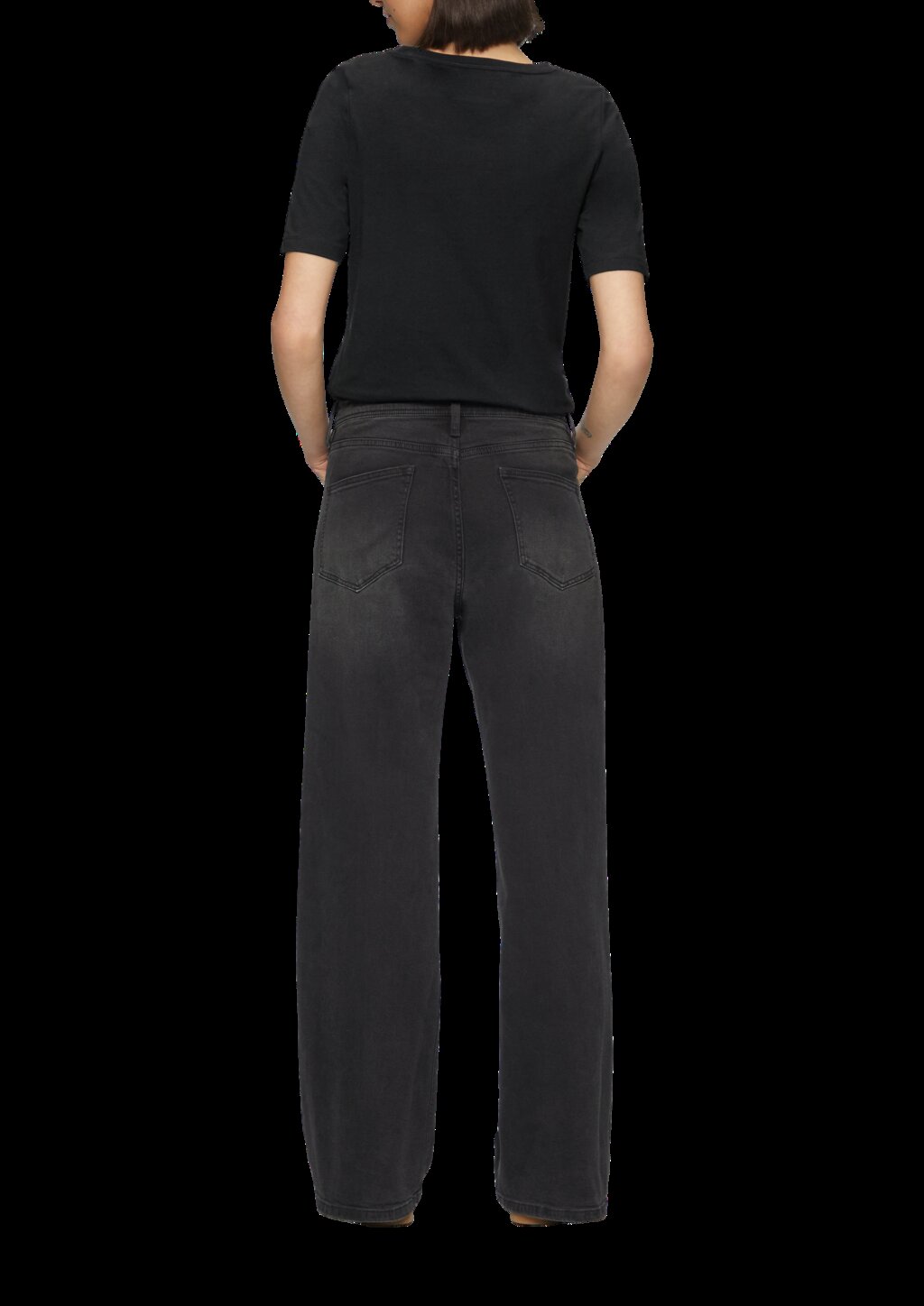 Elastisches T-Shirt mit Logo-Print