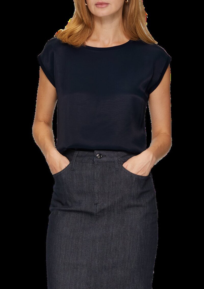 Fabricmix-Shirt in schimmernder Optik