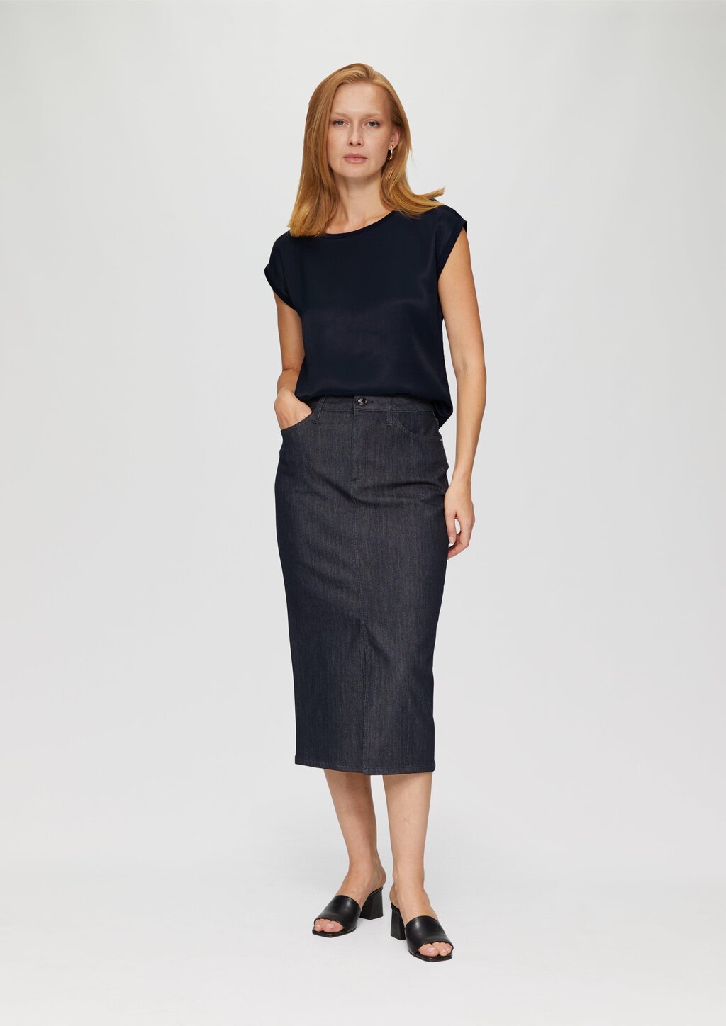 Fabricmix-Shirt in schimmernder Optik