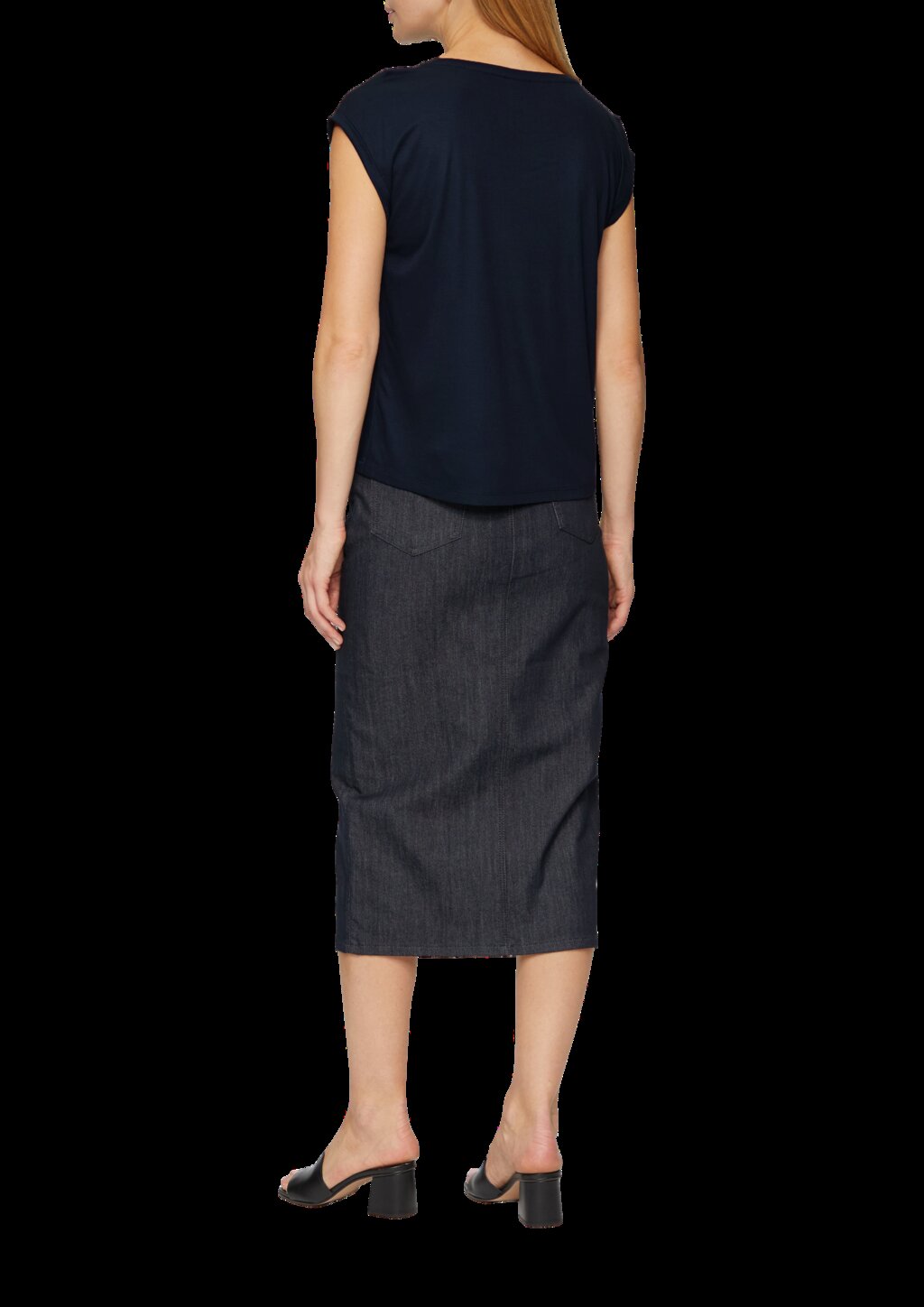 Fabricmix-Shirt in schimmernder Optik