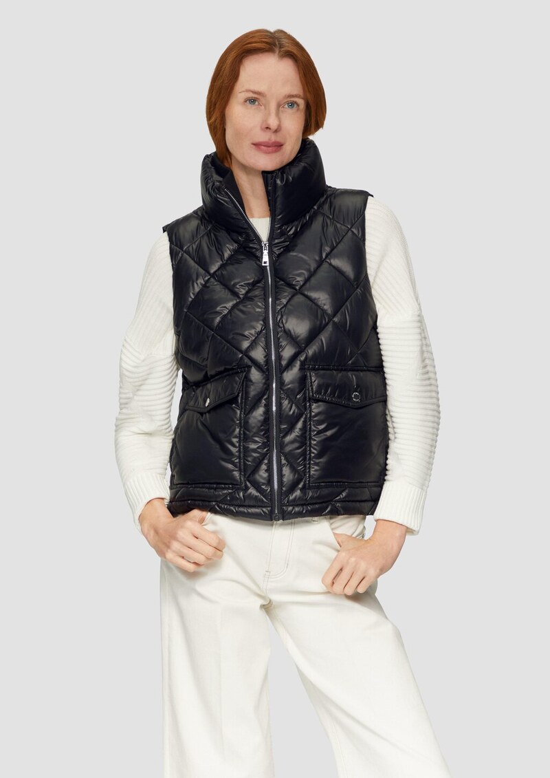 Steppweste mit aufgesetzten Taschen