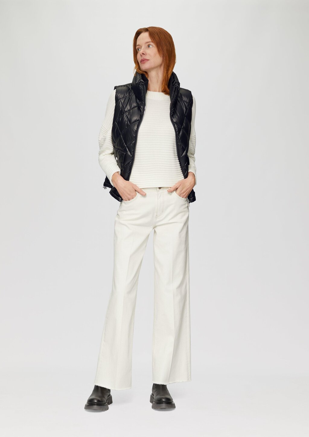 Steppweste mit aufgesetzten Taschen