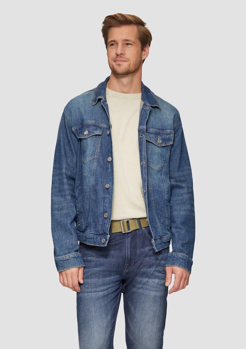 Canvas-Gürtel mit Lederdetails