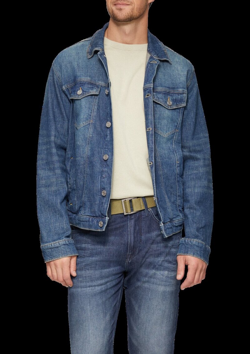 Canvas-Gürtel mit Lederdetails