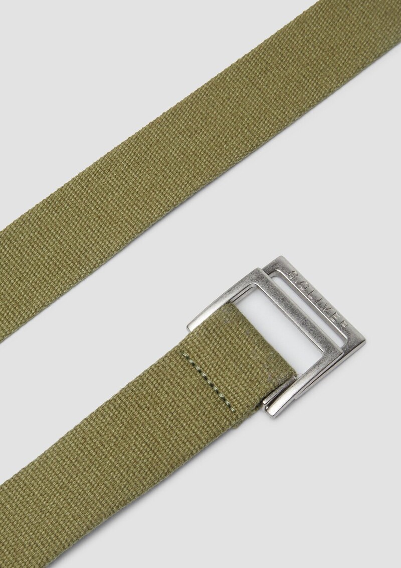 Canvas-Gürtel mit Lederdetails