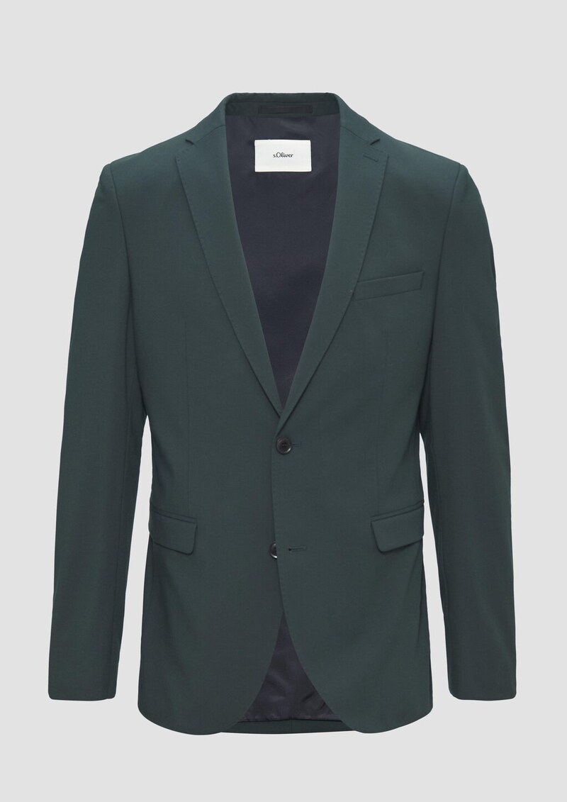 s.O PURE: Superelastisches Anzugsakko in Wolloptik