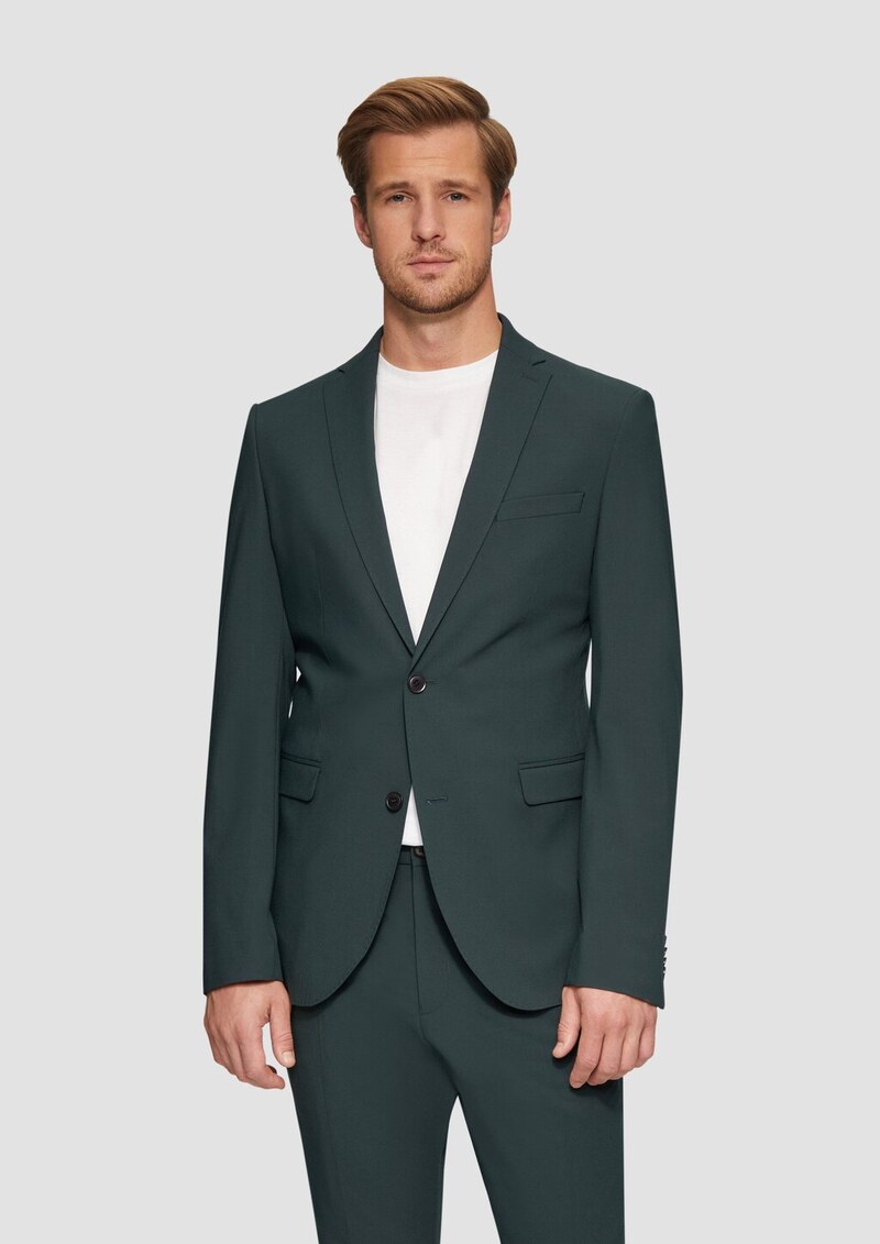 s.O PURE: Superelastisches Anzugsakko in Wolloptik