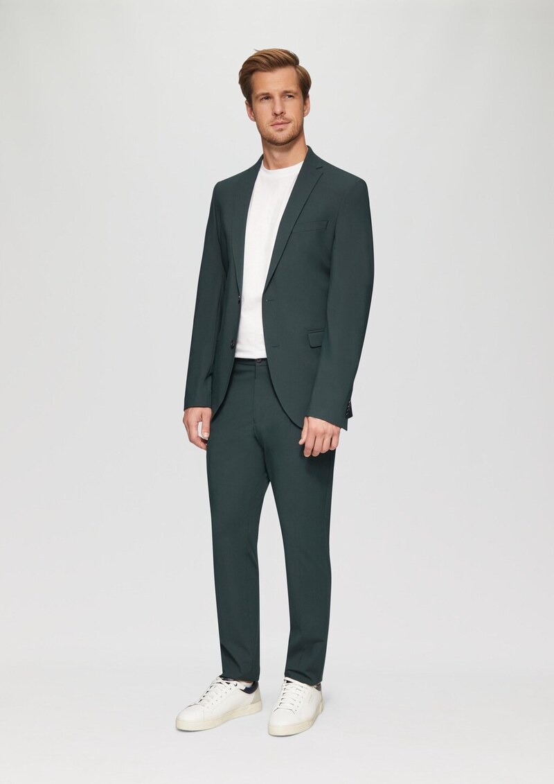 s.O PURE: Superelastisches Anzugsakko in Wolloptik