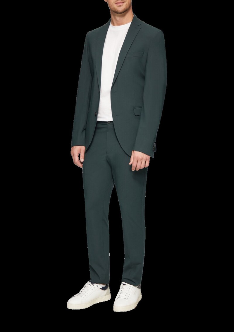 s.O PURE: Superelastisches Anzugsakko in Wolloptik