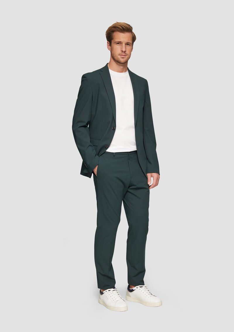 s.O PURE: Hochelastische Anzughose in Wolloptik