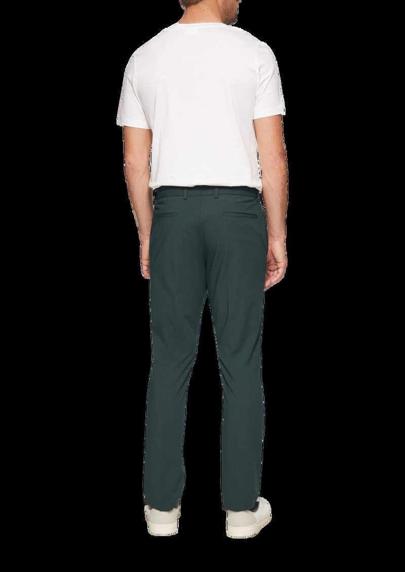 s.O PURE: Hochelastische Anzughose in Wolloptik