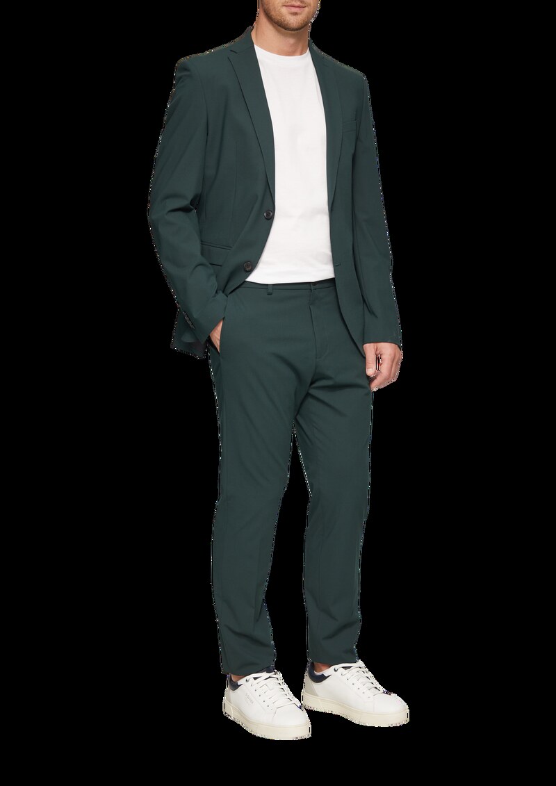 s.O PURE: Hochelastische Anzughose in Wolloptik