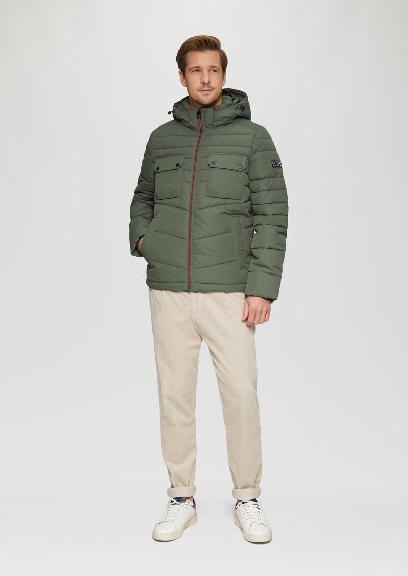 Gesteppte Jacke mit abnehmbarer Kapuze